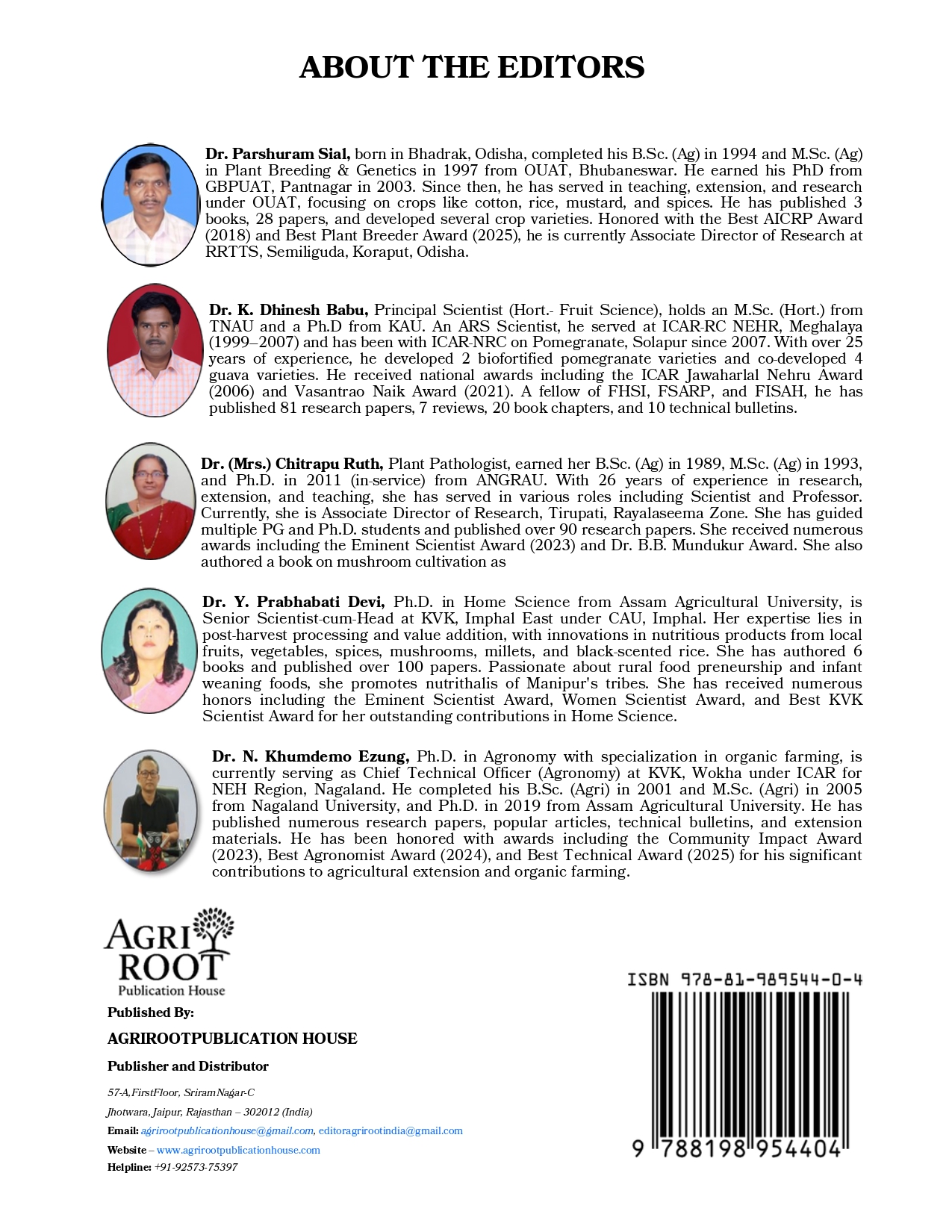 Back cover: Comprehensive Agriculture