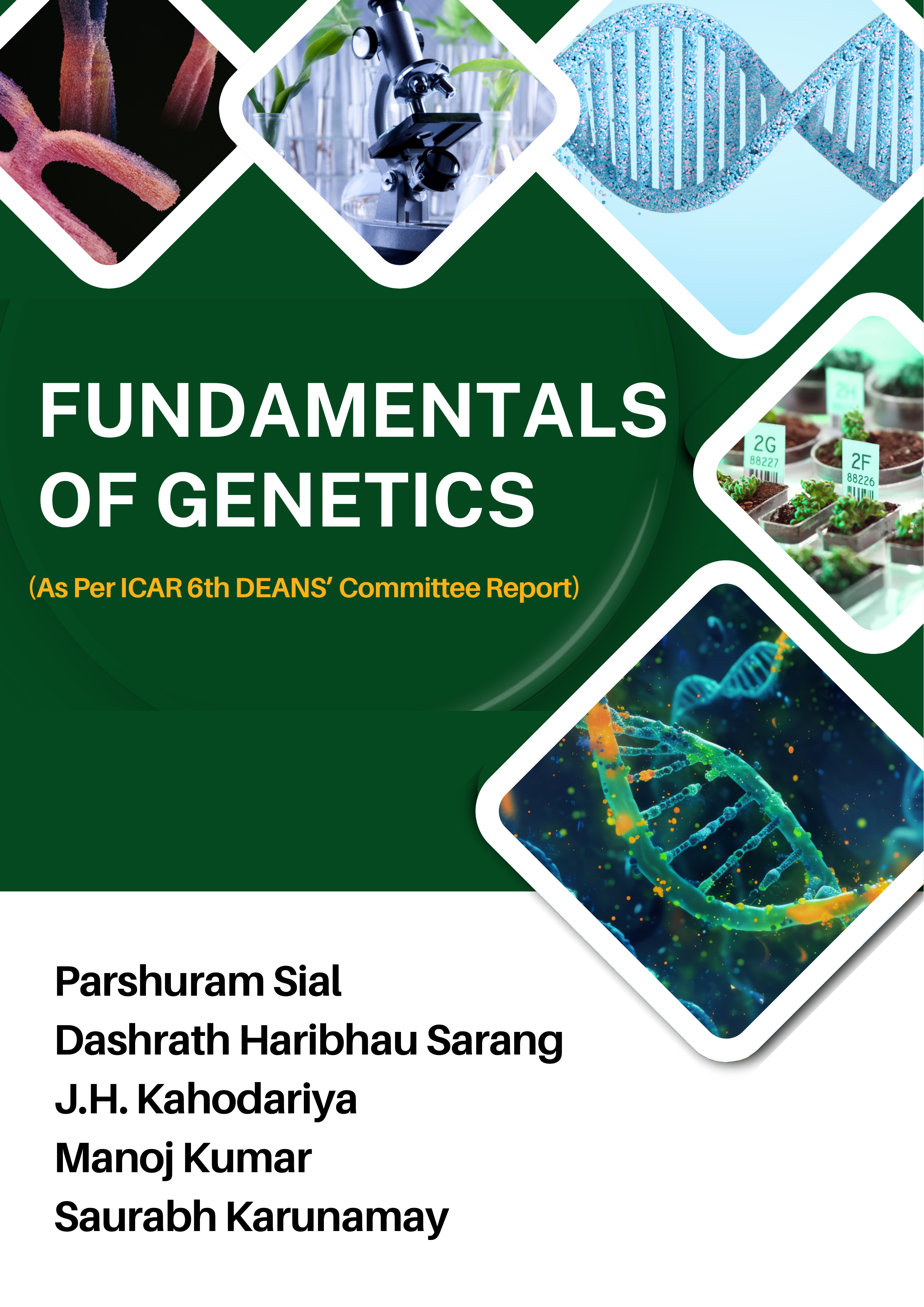Front cover: Fundamentals of Genetics (As Per ICAR 6th Deans’ Committee Report)