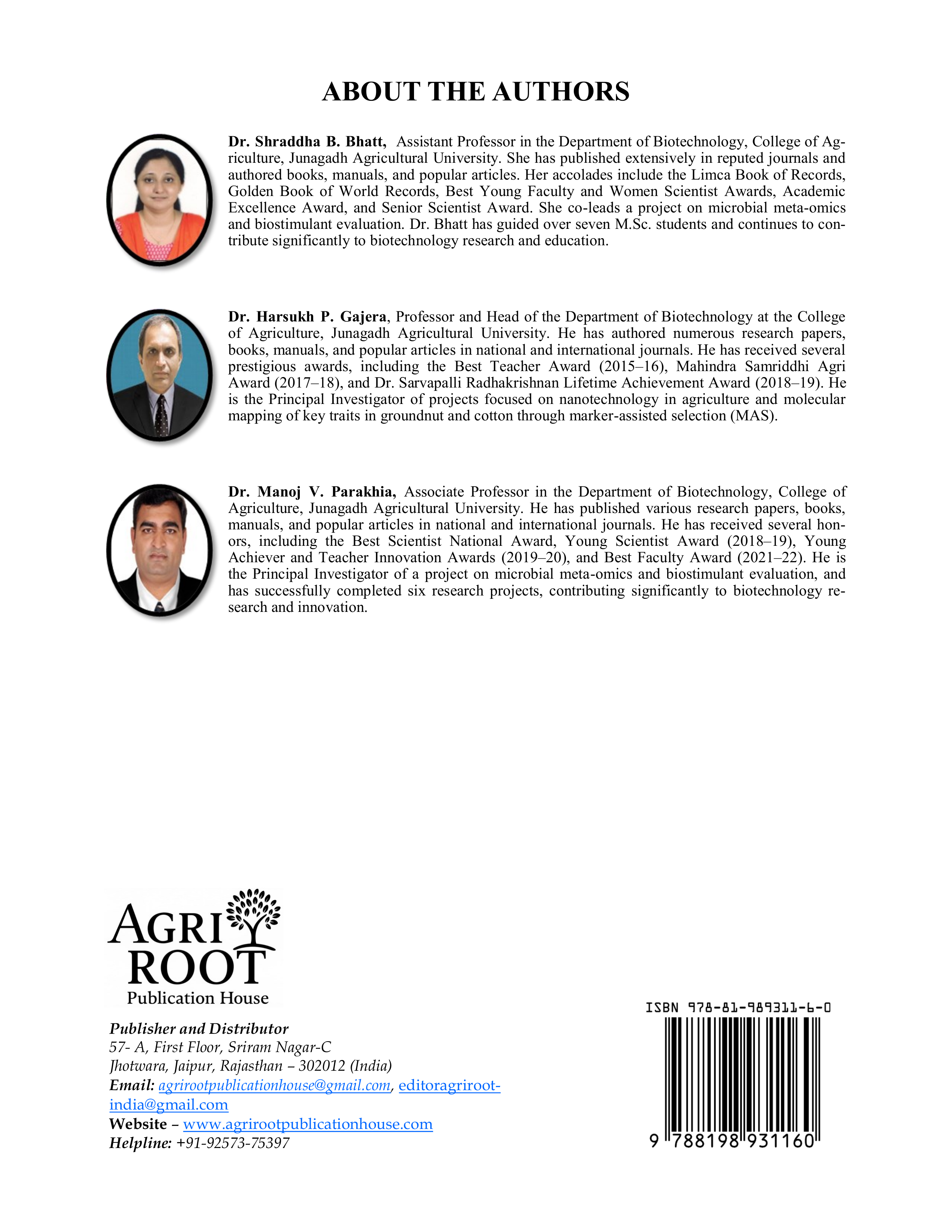 Back cover: Principles and Practices of Natural Farming